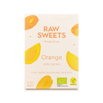 Sirova kakao ploča s narančom Raw sweets by Mihaela